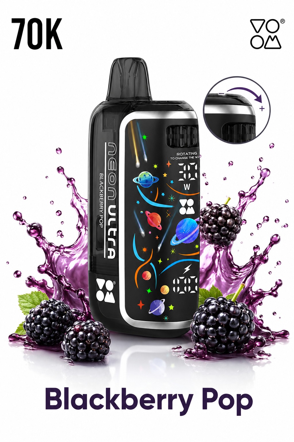 VOOM Neon Ultra Blackberry Pop Blackberry Pop disposable vape