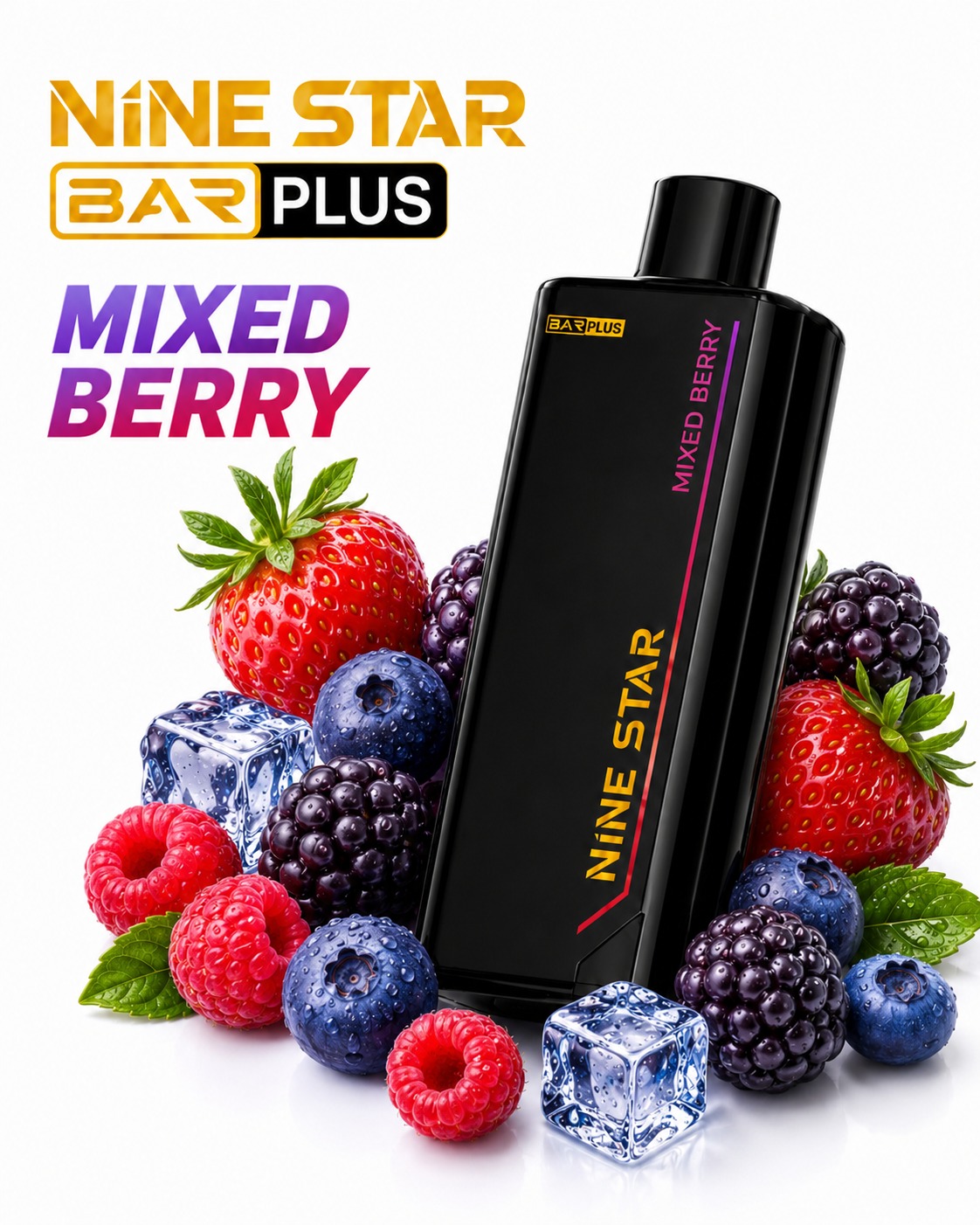 Nine Star Bar Plus Pod Mixed Berry Mixed Berry disposable vape