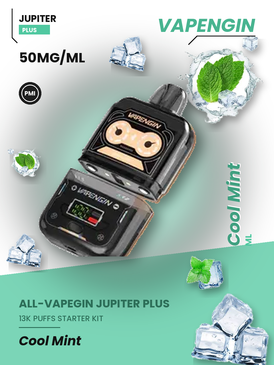 Vapengin Jupiter Plus Starter Kit Cool Mint Cool Mint disposable vape