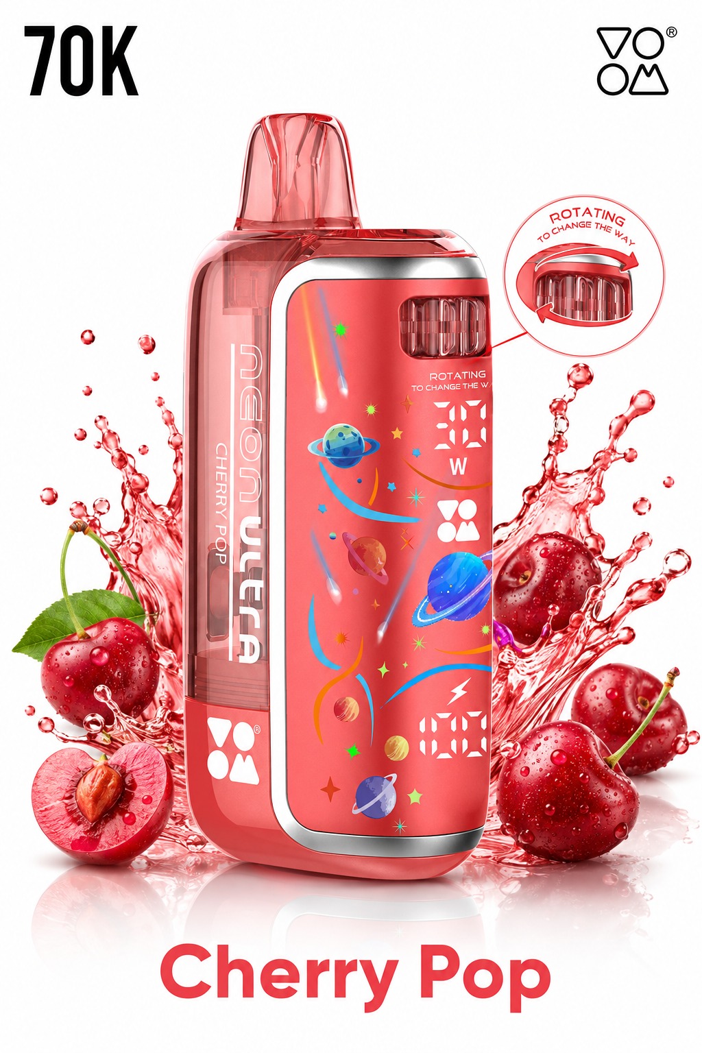 VOOM Neon Ultra Cherry Pop Cherry Pop disposable vape