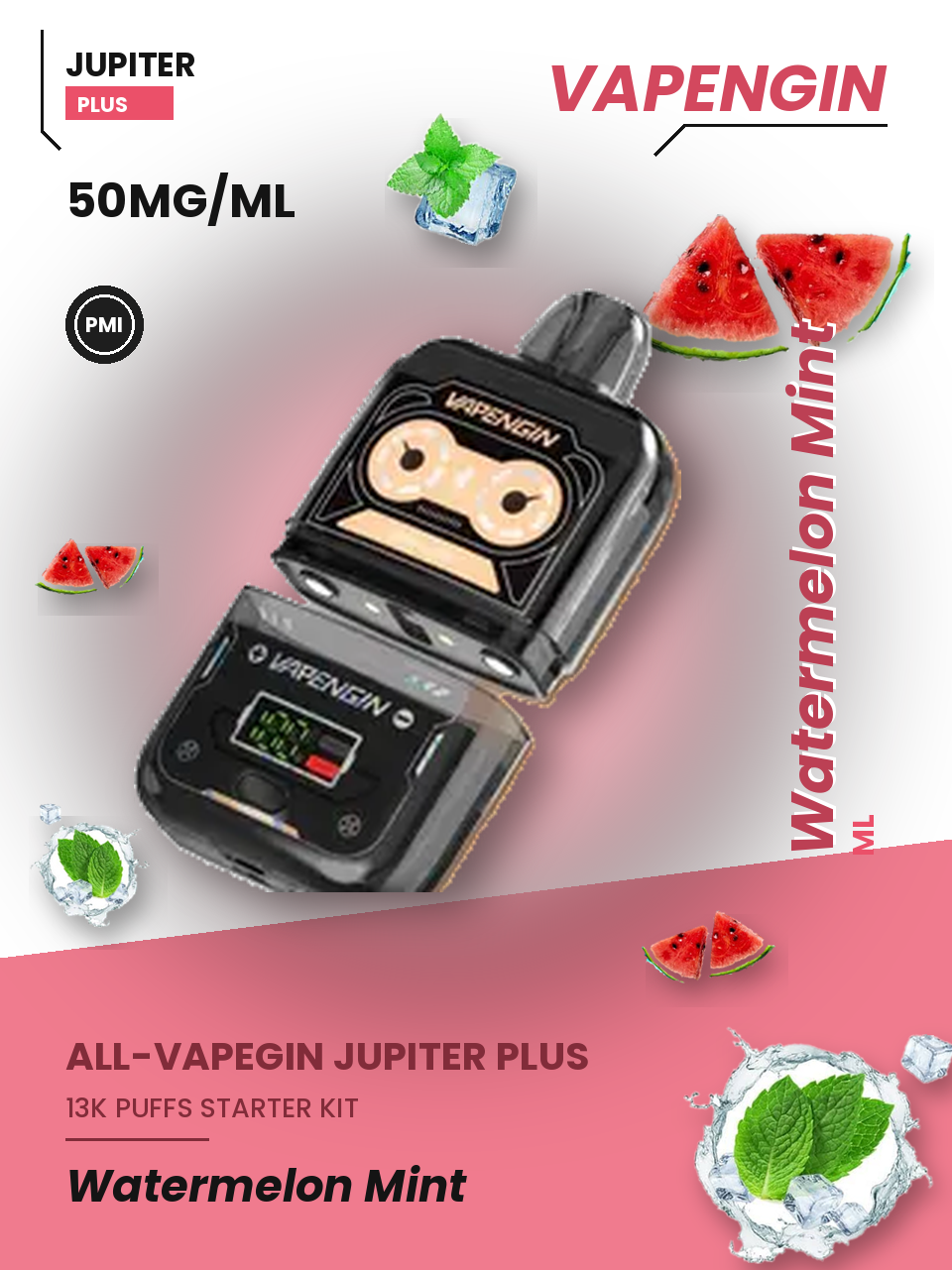 Vapengin Jupiter Plus Starter Kit Watermelon Mint Watermelon Mint disposable vape