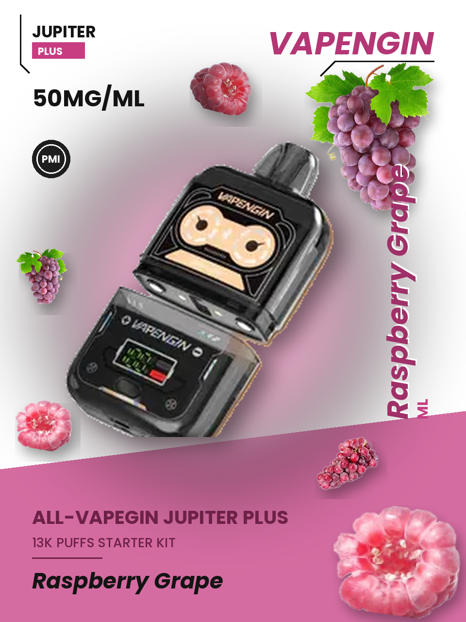 Vapengin Jupiter Plus Starter Kit Raspberry Grape Raspberry Grape disposable vape