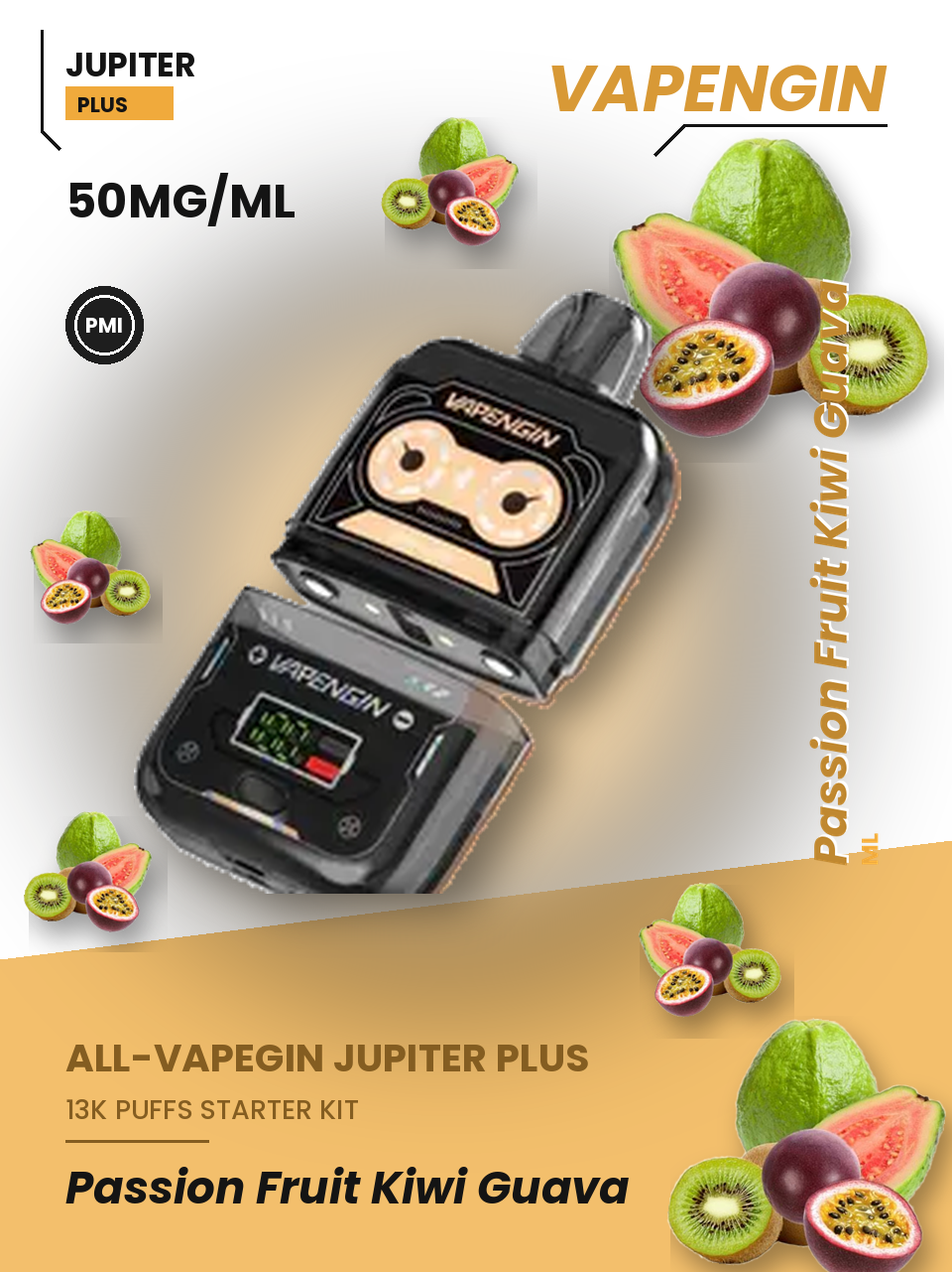 Vapengin Jupiter Plus Starter Kit Passion Fruit Kiwi Guava Passion Fruit Kiwi Guava disposable vape