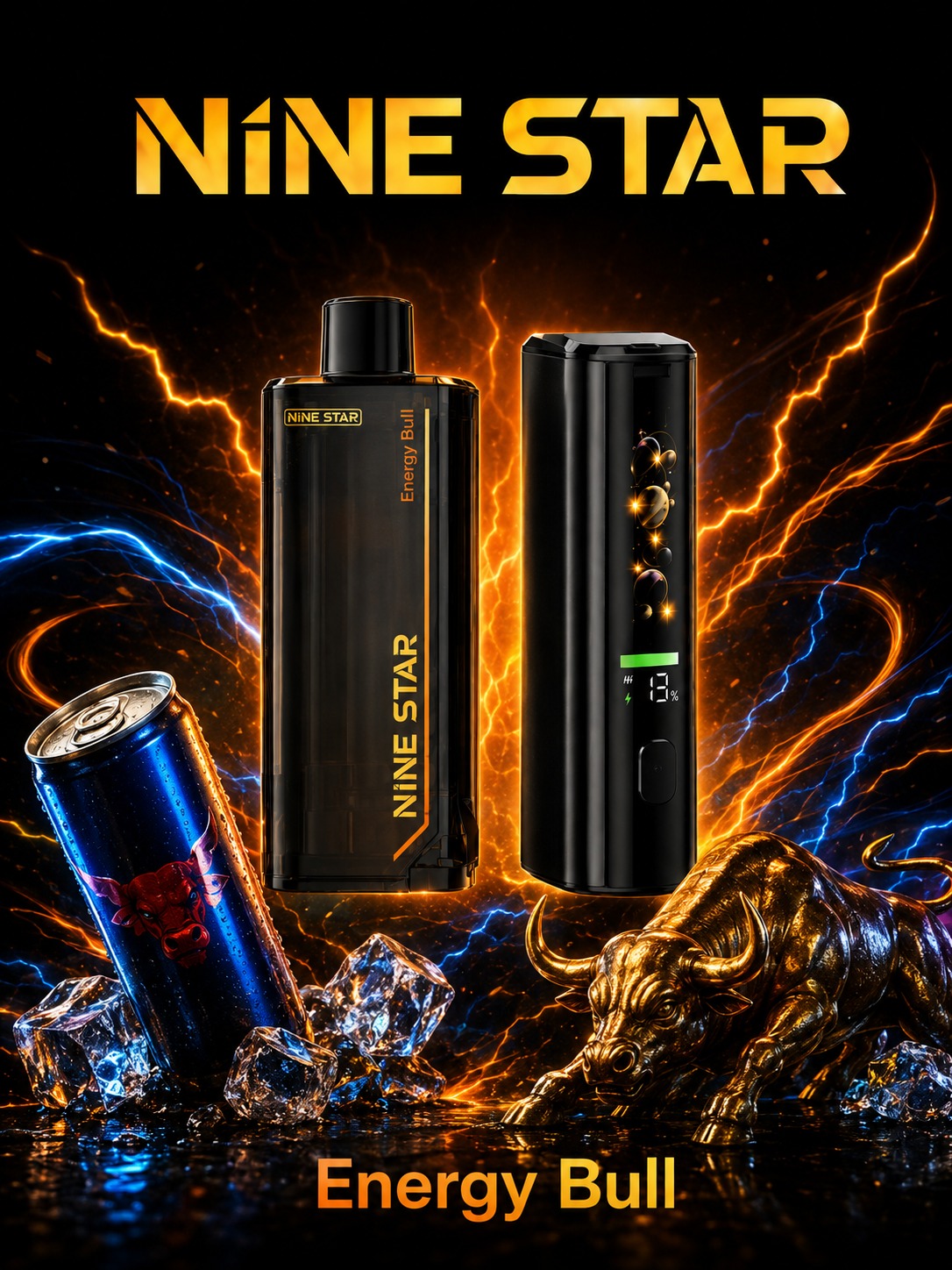 Nine Star Bar Plus Starter Kit Energy Bull Energy Bull disposable vape