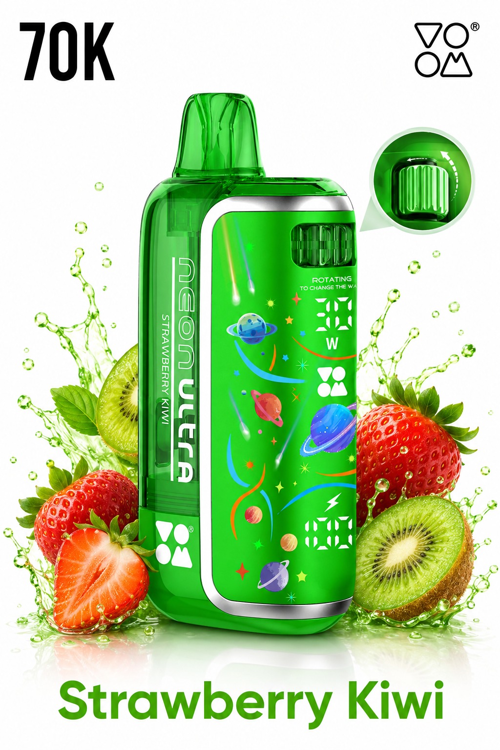 VOOM Neon Ultra Strawberry Kiwi Strawberry Kiwi disposable vape