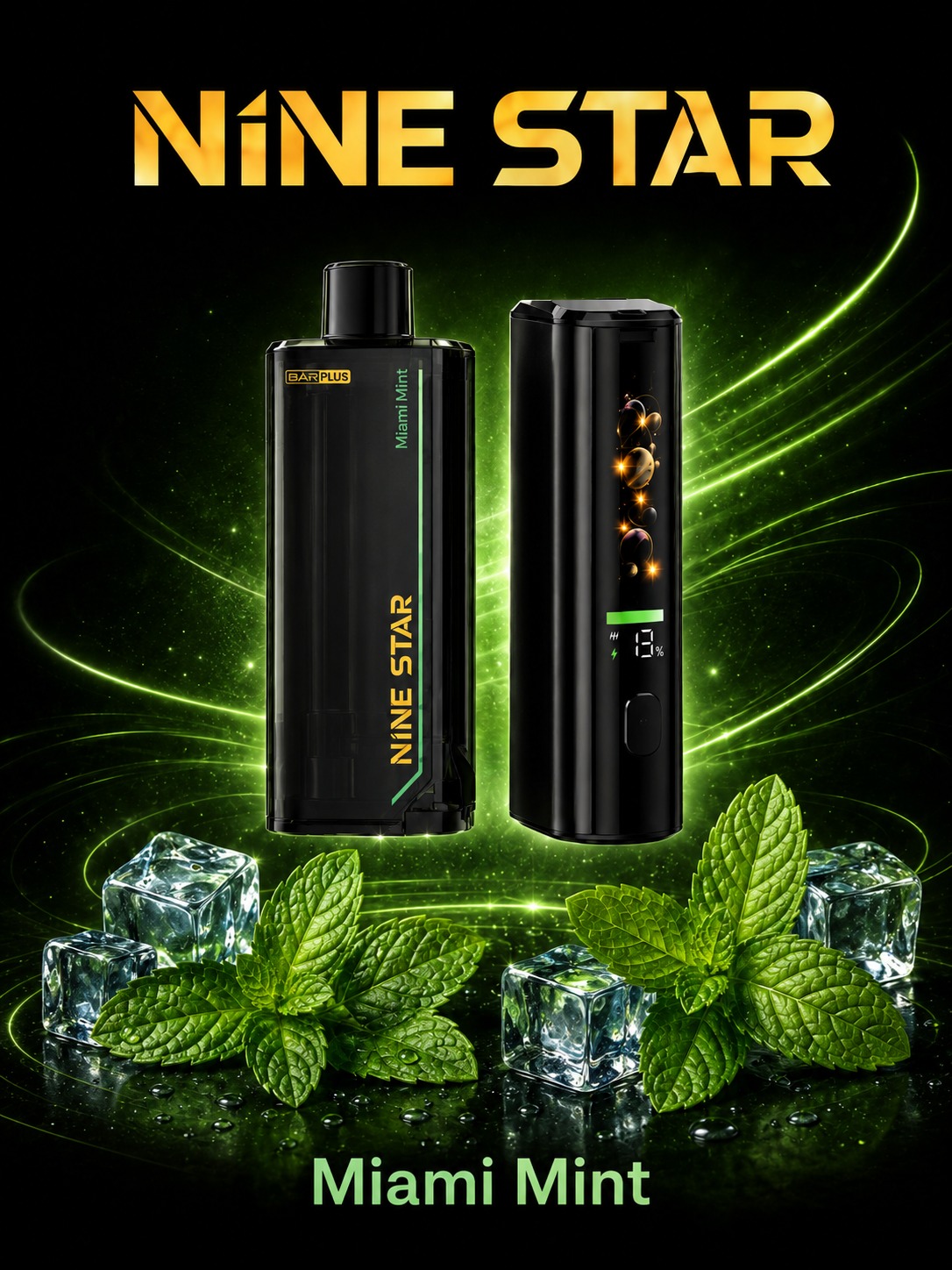 Nine Star Bar Plus Starter Kit Miami Mint Miami Mint disposable vape