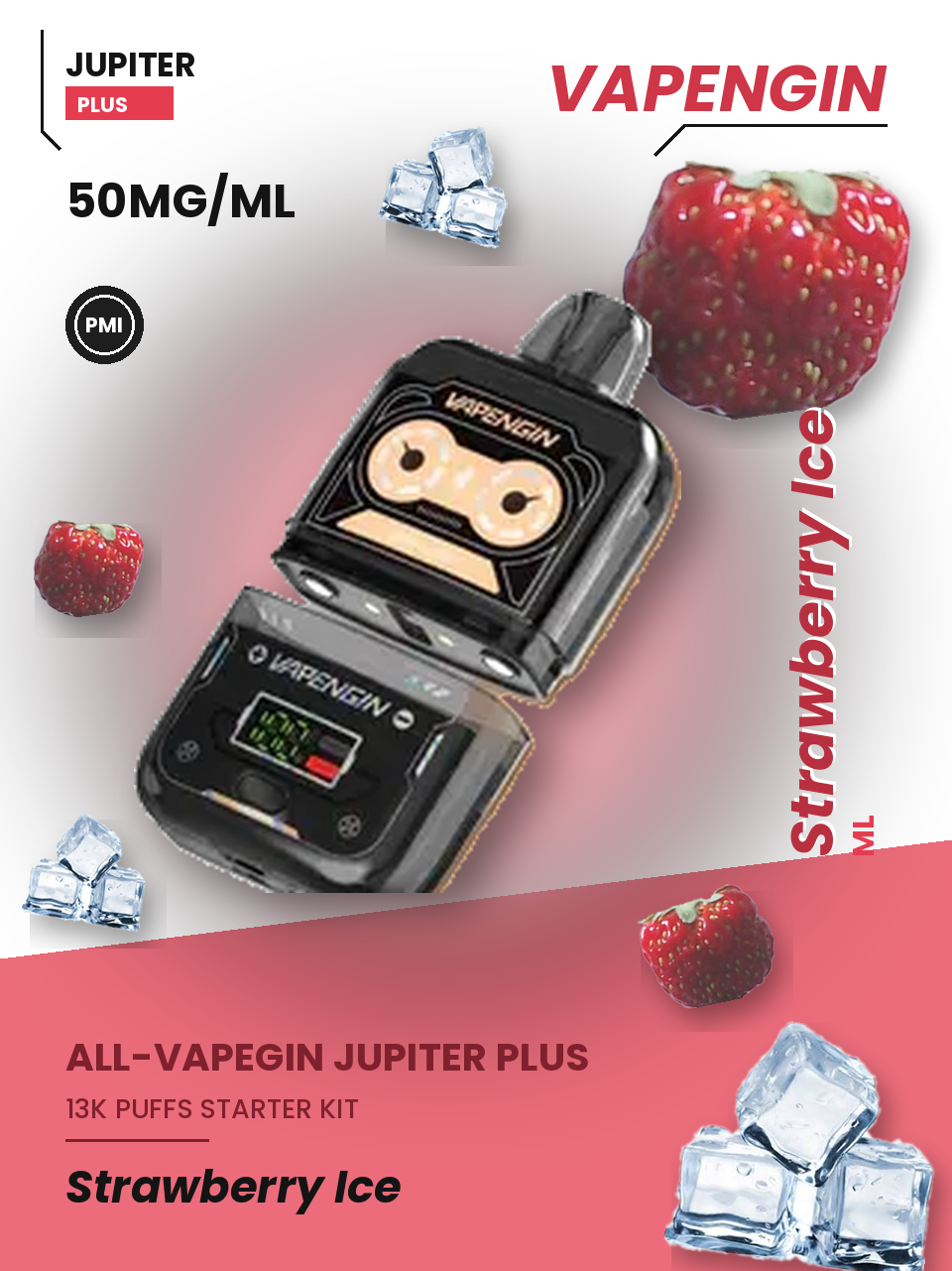 Vapengin Jupiter Plus Starter Kit Strawberry Ice Strawberry Ice disposable vape