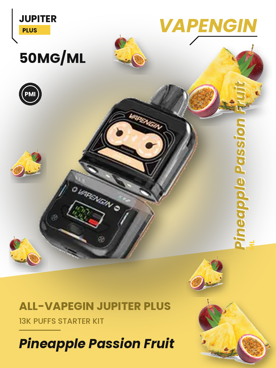 Vapengin Jupiter Plus Starter Kit Pineapple Passion Fruit Pineapple Passion Fruit disposable vape