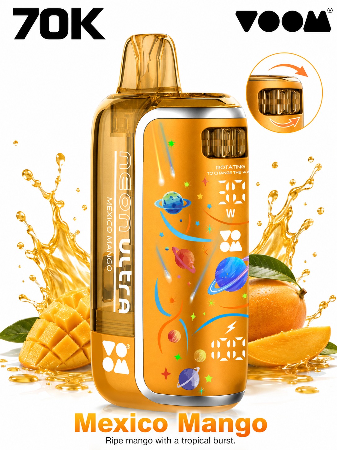 VOOM Neon Ultra Mexico Mango Mexico Mango disposable vape
