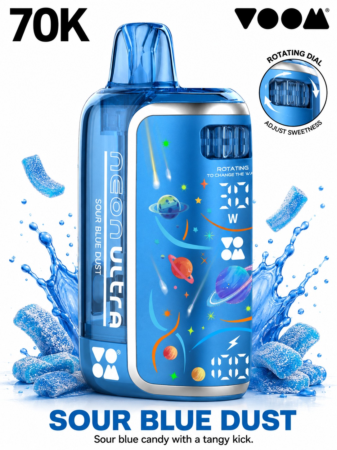 VOOM Neon Ultra Sour Blue Dust Sour Blue Dust disposable vape