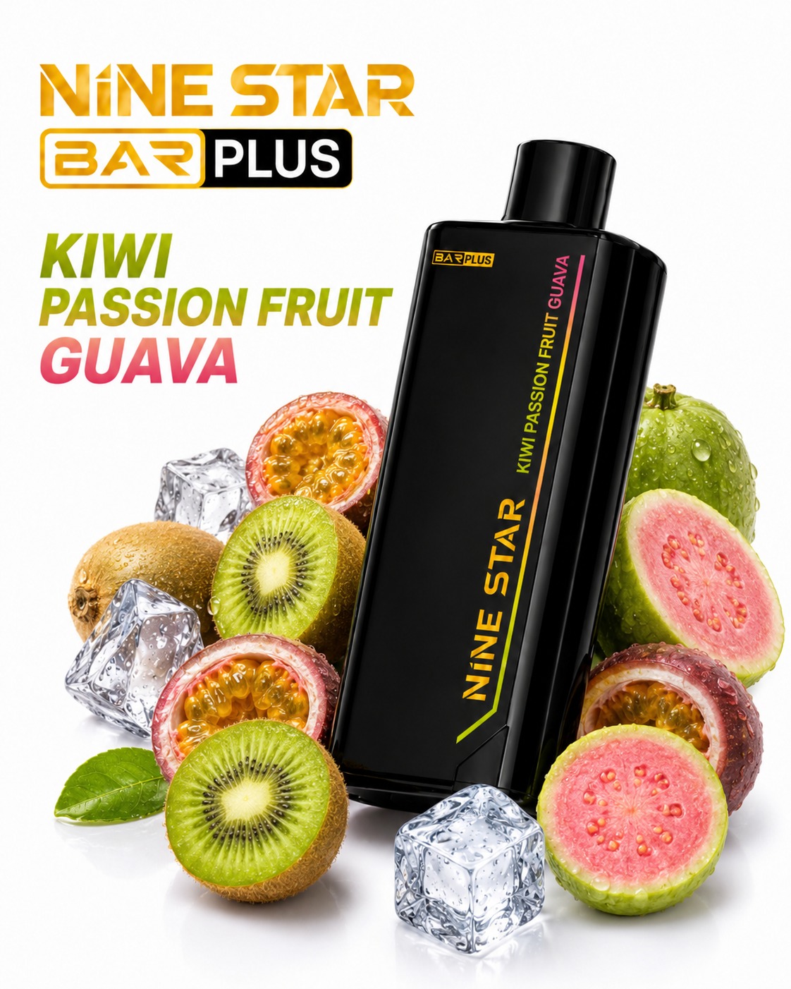 Nine Star Bar Plus Pod Kiwi Passion Fruit Guava Kiwi Passion Fruit Guava disposable vape